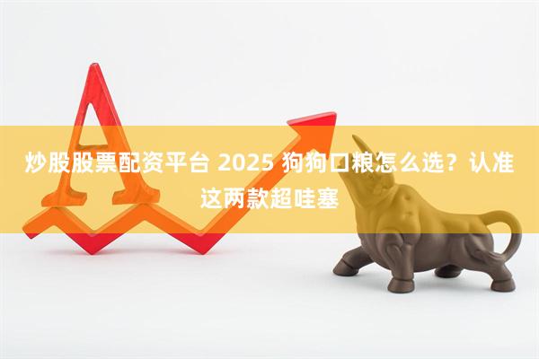 炒股股票配资平台 2025 狗狗口粮怎么选？认准这两款超哇塞