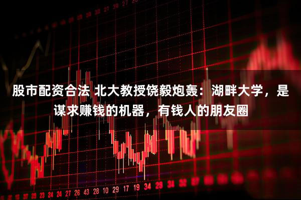 股市配资合法 北大教授饶毅炮轰：湖畔大学，是谋求赚钱的机器，有钱人的朋友圈
